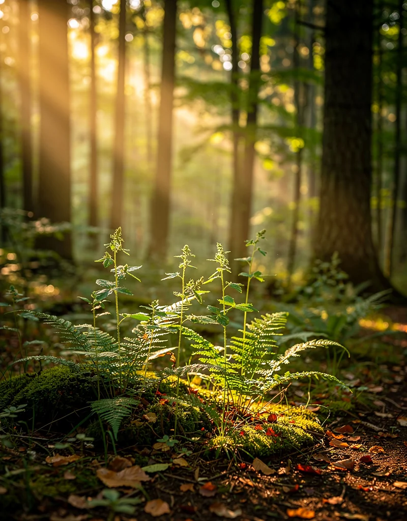 Lumière en lisière de forêt jurassienne